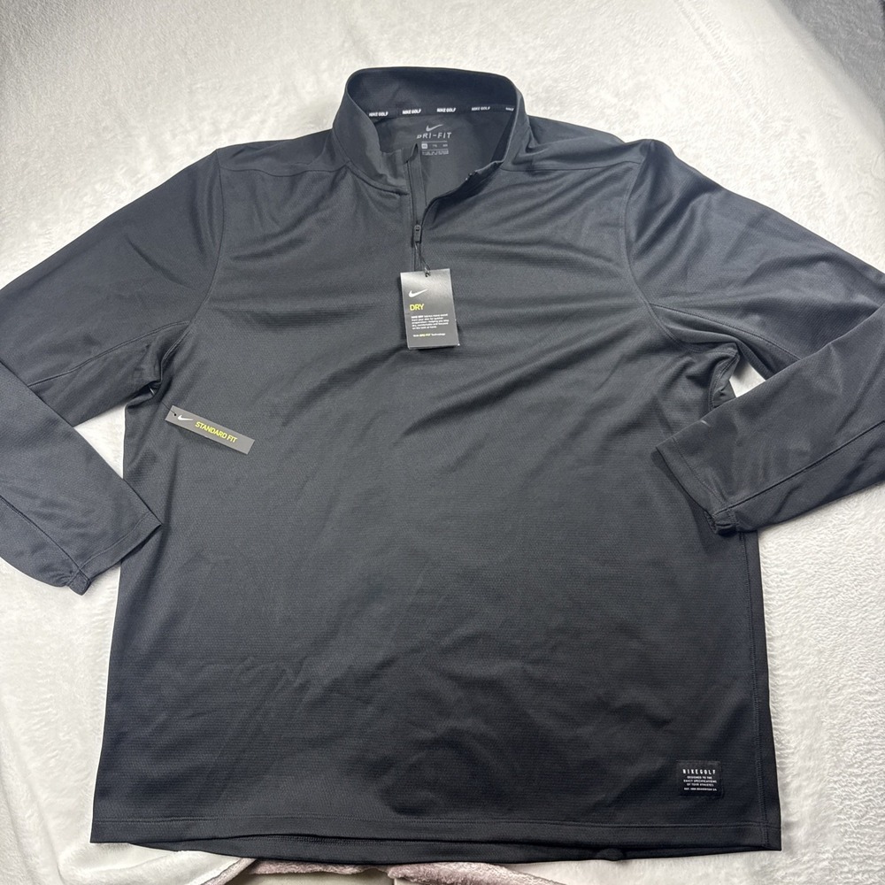Nike Mens Victory Dri-Fit Half Zip Golf Top Black XXL AR2598-010 NEW